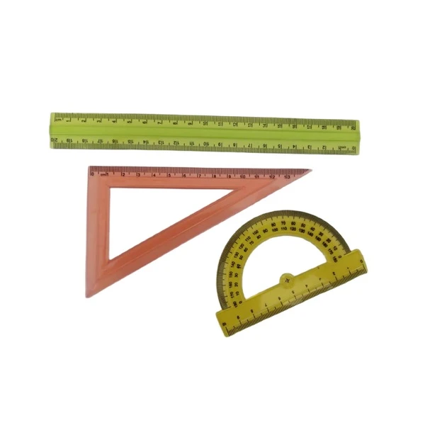 ست خط کش گونیا و نقاله کد 23 بسته 3 عددی