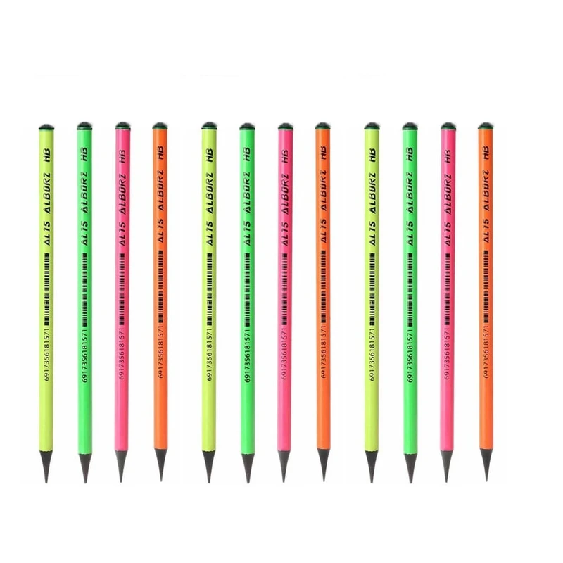 مداد مشکی البرز مدل AL14 بسته 12 عددی